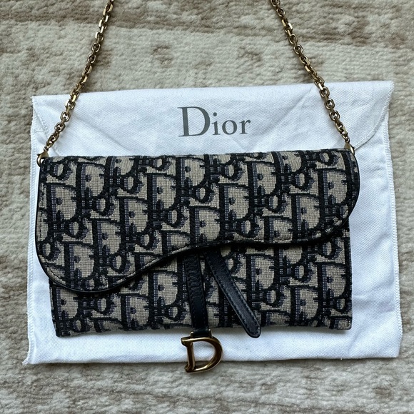 DIOR LONG SADDLE WALLET WITH CHAIN - Picture 6 of 11